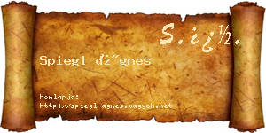 Spiegl Ágnes névjegykártya
